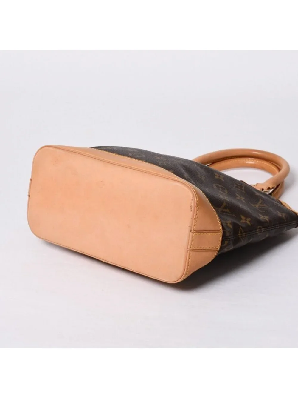 Louis Vuitton Monogram Lockit Handbag Vachetta Leather